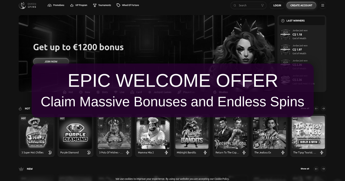 Queenspins Casino banner